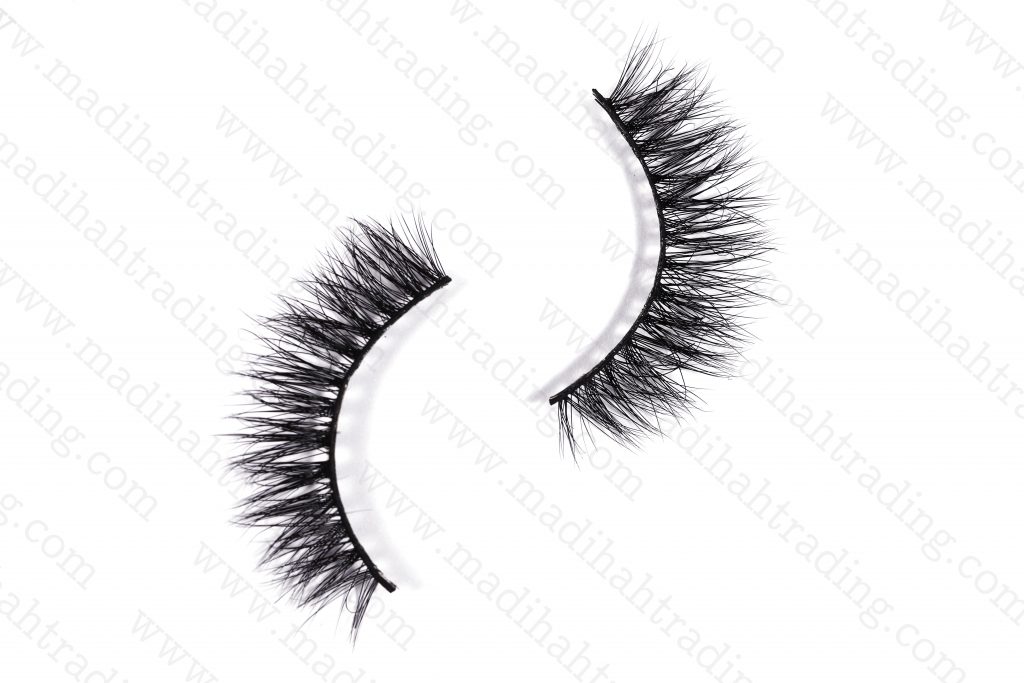 Madihah 12mm real mink fur eyelashes 3D-07 details 1.