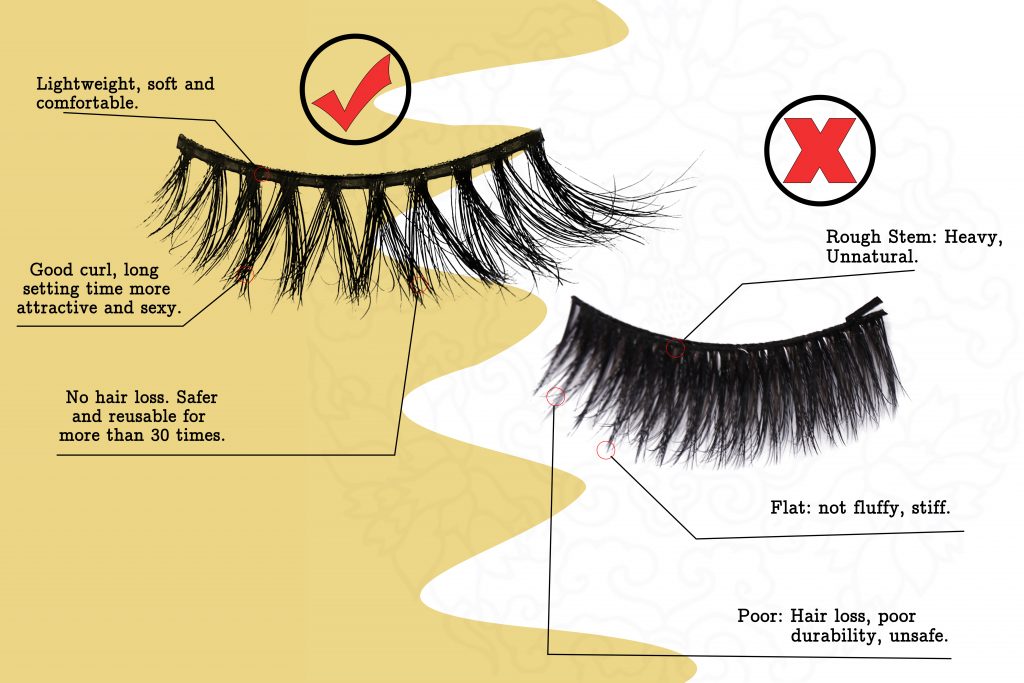 real siberian mink fur lashes from Madihah Trading.