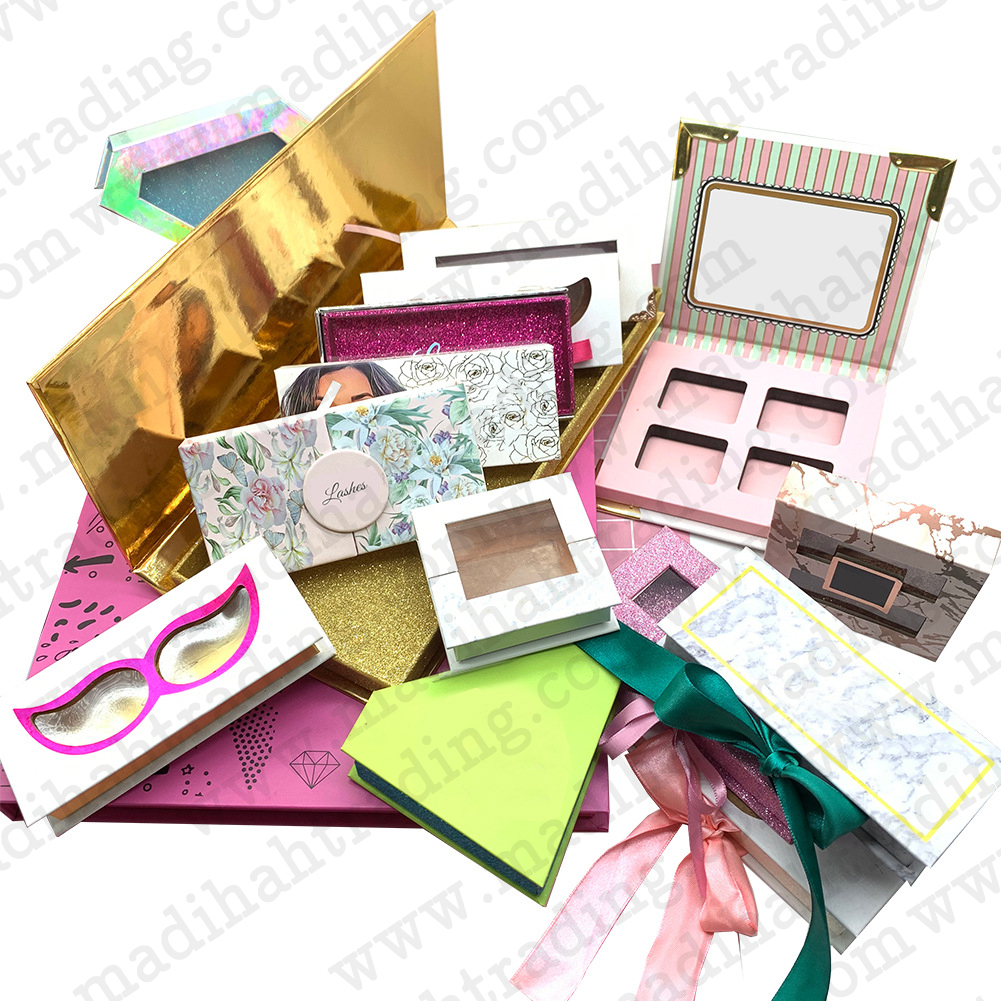 Madihah Trading custom eyelashes packaging box.