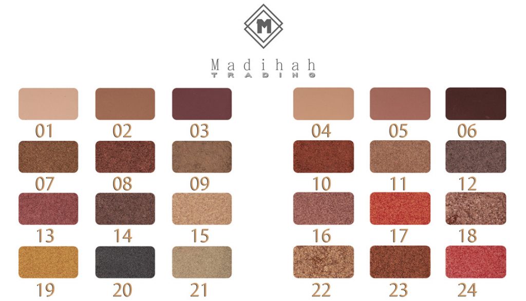 Madihah 12 colors makeup eyeshadow palettes swatches