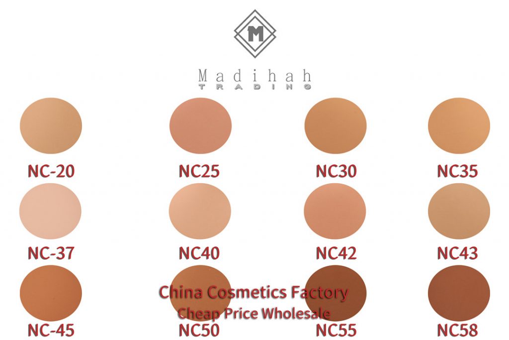 Madihah compact powder swatches