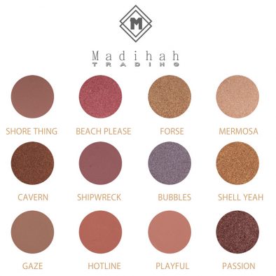 Madihah 18 colors makeup eyeshadow palettes swatches 02