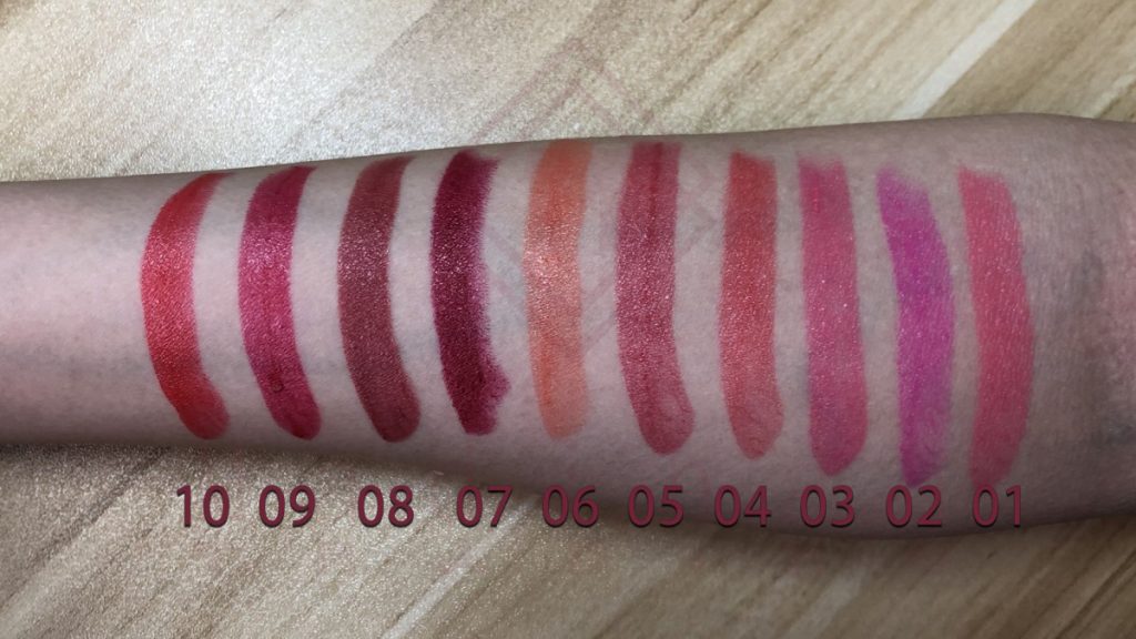 Lipstick Swatches