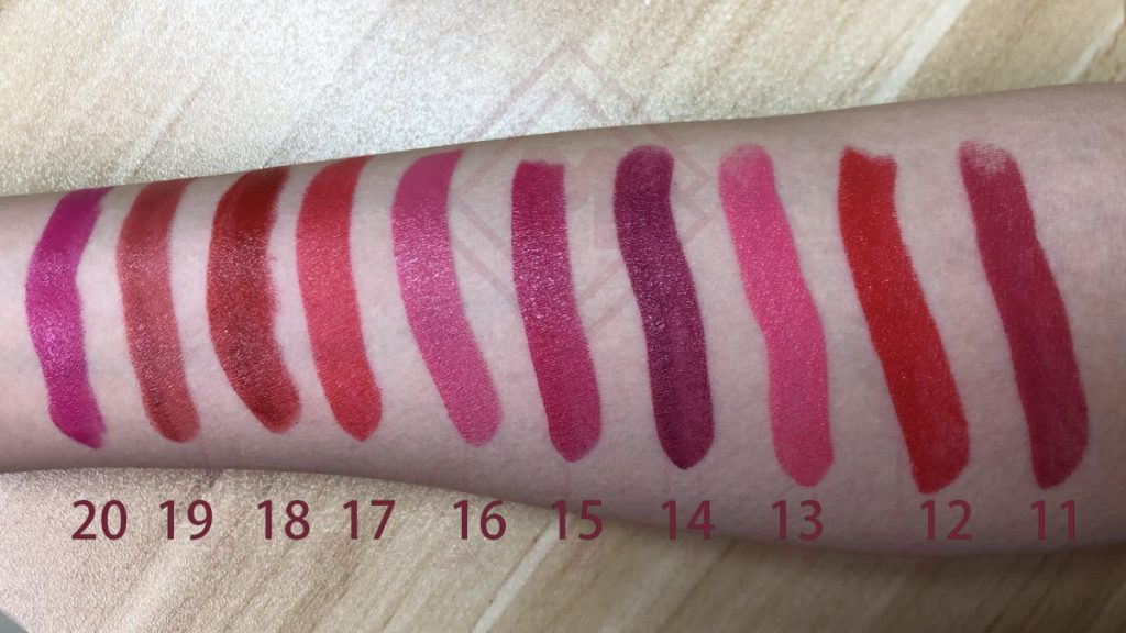 Lipstick Swatches