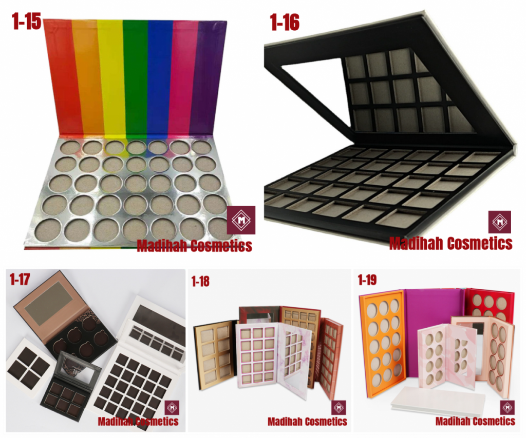 Madihah Cosmetics Customized Eyeshadow Palette Packaging Catalogue